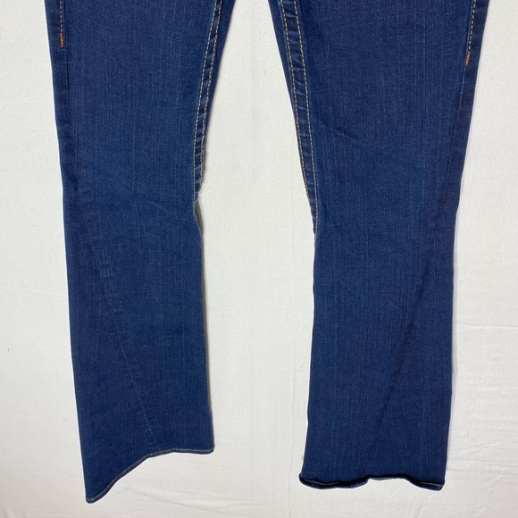 Vintage Y2K True Religion Dark Wash Ultra Low Rise Flare Leg Jeans 25 - Picture 14 of 16